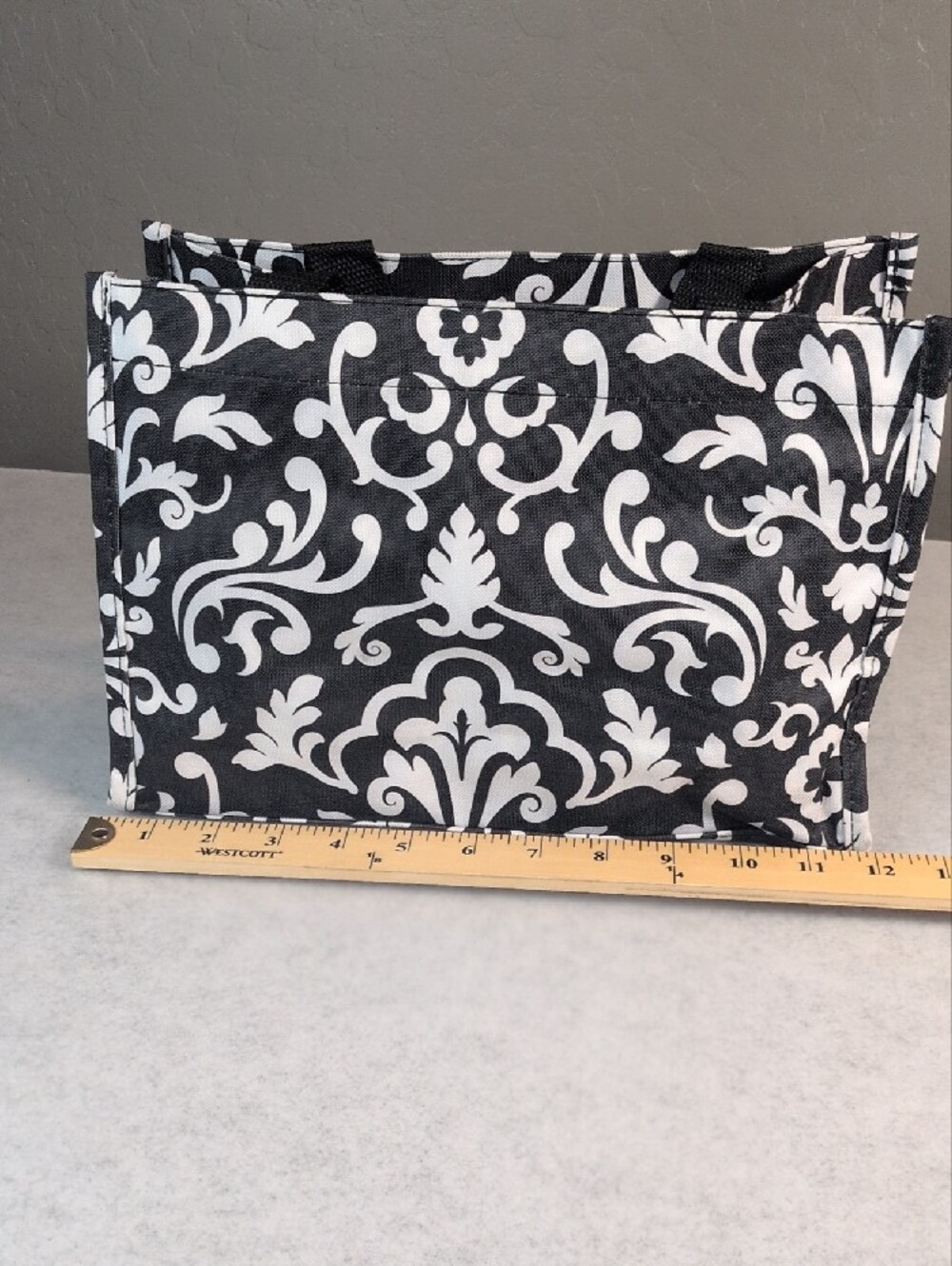 Parisian Pop Black & White Damask Keep it Caddy Tote Bag - Picture 2 of 6